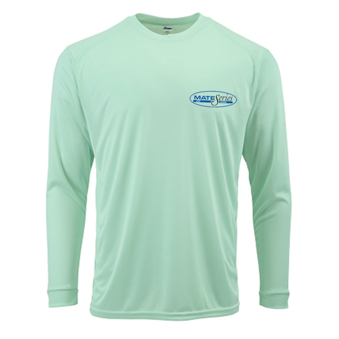 Mens Long Sleeve Microfiber Shirt (Mint Green) - Fishing Rod Holders ...