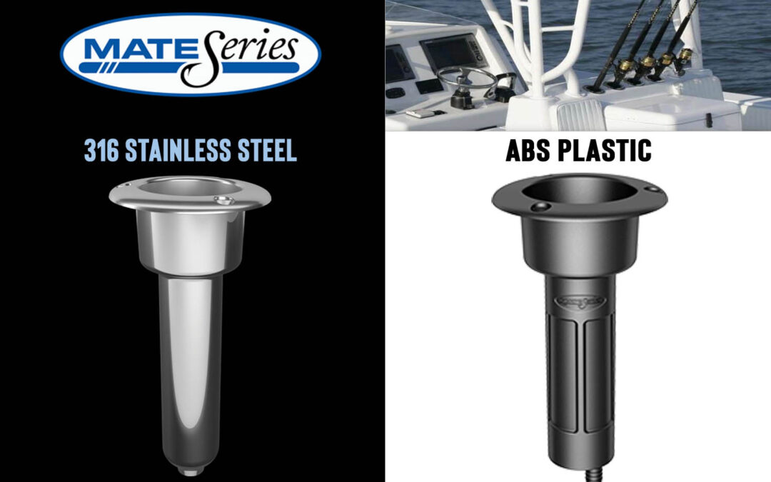 thumbnail interactive-video image 1 of Boat Fittings Marine 316 Stainless Steel Rod Holder With Rubber Cap - New 1 of 4